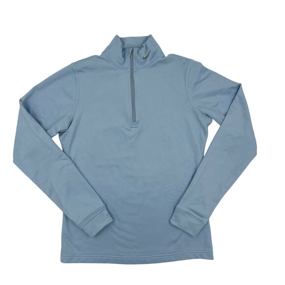 Nike-Fit Women's Light Blue warm 1/4 zip size Medium - Picture 1 of 11